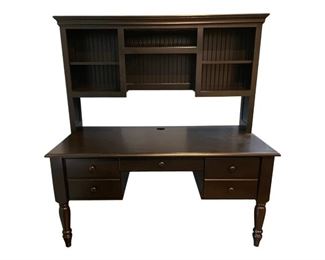 Black Painted Desk with Hutch, https://townandsea.com/product/black-painted-desk-with-hutch/