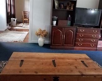 Rustic coffee table w/ matching end table.