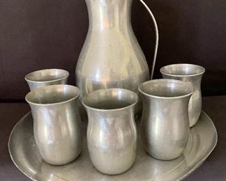 Vintage "Nasco" aluminum water set, Italy. $30