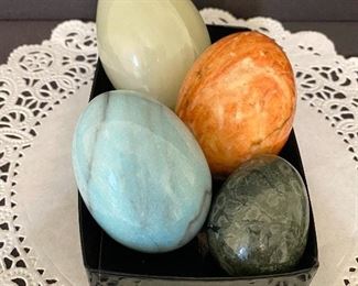 Italian alabaster eggs. (4) $20