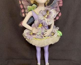 Porcelain Doll Fairy "Fucia" by artist Bill O'Connor, 1997 Measures 21 1/2" tall. No chips or cracks.$30