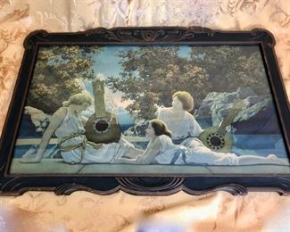Maxfield Parrish (1870-1966) "Lute Players" print in original frame