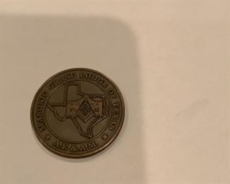 Masonic Grand Lodge of Texas 0n other side Harry G Cunningham Grand Master 1998