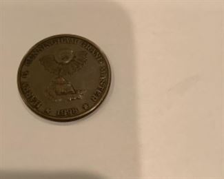 Harry G Cunningham Grand Master 1998 on the other side Masonic Grand Lodge of Texas