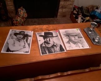 Picture of Tom Selleck, John Wayne and Paul Newman that’s who that is