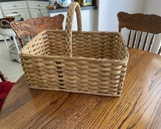 Amish made basket - signed and dated