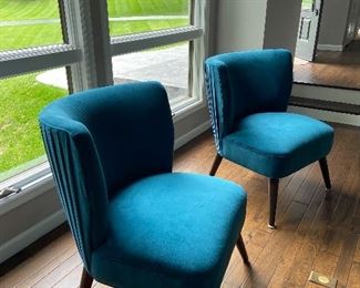 (2) Z Gallerie “Lara” Teal Pleated Chairs
Currently selling for $799 each at Z Gallerie.
Our Price $295 EACH!
28”w x 28”d x 34”h