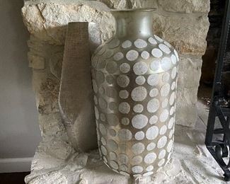 Polka Dot Vase (Carol House) $35.00
Smaller Silver Vase $15.00
