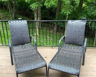 (2) Wicker Lounge Chairs $75.00 each