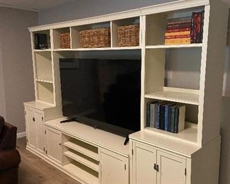 Pottery Barn “Logan” 6 pc Entertainment Center. 
Current retail $4,099
Our PRICE $1,995
110”w x 23.5”d x 75”h