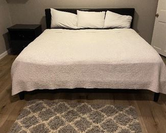 King Size Leather Bed (Tear in the headboard)
King Size Serta Perfect Sleeper Mattress 
$150.00 For Both