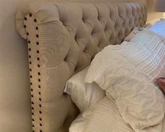Pottery Barn “Chesterfield” Tufted Upholstered Nailhead King Size Headboard.
Current retail $1,200
Our PRICE $600
61”w x 52”h x 7” thick