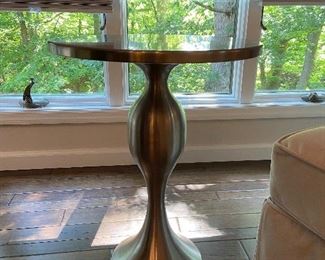 Silver Brushed Contemporary Side Table
$120