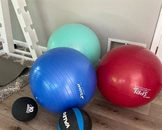 Yoga/Medicine Ball Lot $45.00