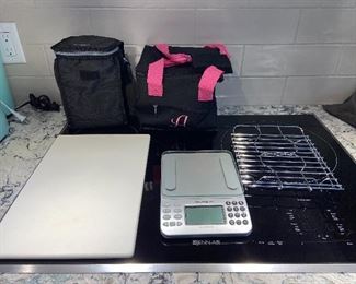 Weight Watchers Food Scale, Cutting Board, 2 Insulated Lunch Bags (One Monogrammed with an “A”)
$20.00 for all