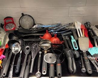 Large Lot of Cooking Tools
Kitchen Aid, Pampered Chef, Good Chef, Faberware & OXO
All for $50.00