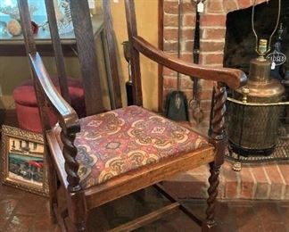 Barley twist antique arm chair