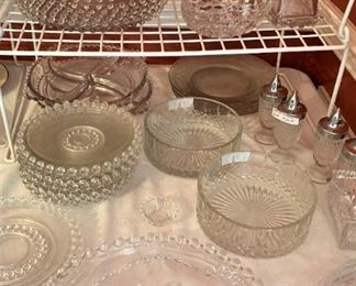 Glass plates and serving pieces