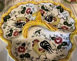 Divided rooster dish