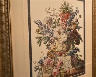 One of two companion framed botanicals