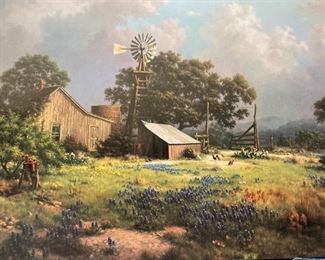 Small Texas bluebonnet scene by Windberg (unframed)
