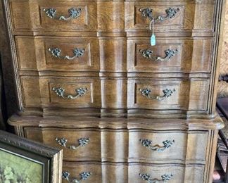 Fruitwood provincial chest of drawers