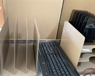 Desk organizer; keyboard