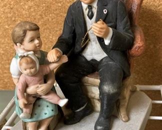 Norman Rockwell figurine of doctor, girl, and doll