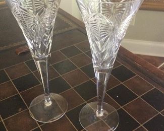 Waterford Crystal Toasting Flutes Millennium “Happiness”