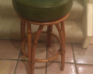 Haywood Wakefield rattan bar stool.  There are 6