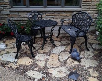 Cast aluminum, heavy gauge quality . Bistro set