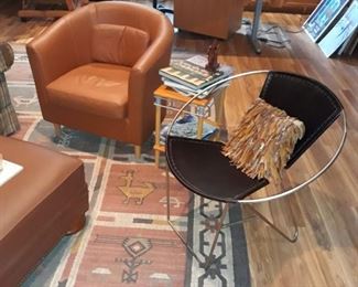 Pair of leather arm chairs
Mid century modern chair