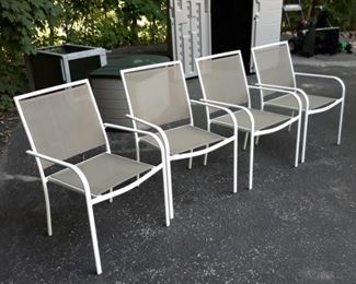 Set of four outdoor chairs