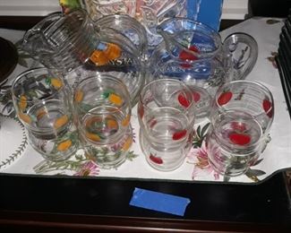 Juice glass service sets