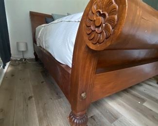 Indonesian Sleigh Bed - Queen (mattress not included) - $1250