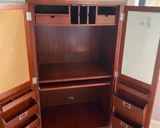 Computer armoire / desk hutch - 57” tall x 32” wide x 21.5” deep - $300