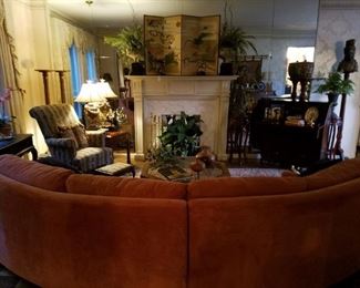 The sofa has two interlocking sections