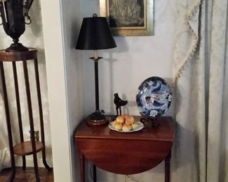 Small mahogany drop leaf table