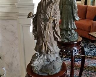 Large bronze Shou Xing statue