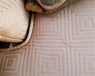 A close look at the fabric of the chair