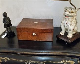 Antique travel lap writing desk