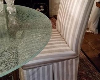 A look at one of the four chairs