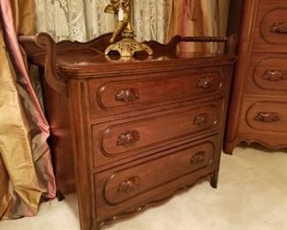 A closer look at the Lillian Russell three drawer chest