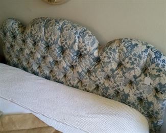 A closer look at the padded headboard
