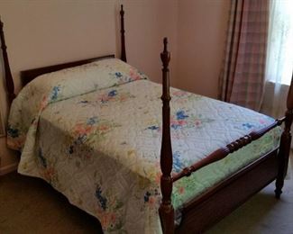 Mahogany full size poster bed