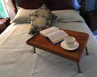 Master Bedroom:   Complete the look with this light sage green comforter, pillow shams, toss pillows, and the breakfast tray.  The comforter and shams are priced as a set; the toss pillows and other items are separately priced.