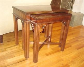 Family Room: This pair of LANE Chippendale-style nesting tables will work well with many types of decor.