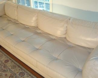 Family Room: Here is a closeup of the two-piece “ELITE” tufted leather sectional.