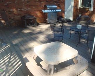 Deck: It’s that time of year! This LITTLE TIKES children’s picnic table is ready for the party!