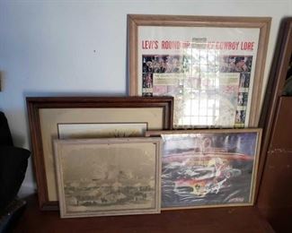 1030
4 Pieces Of Framed Art
Ranging In Size From Approx: 42.5" x 28.5" - 22" x 18"